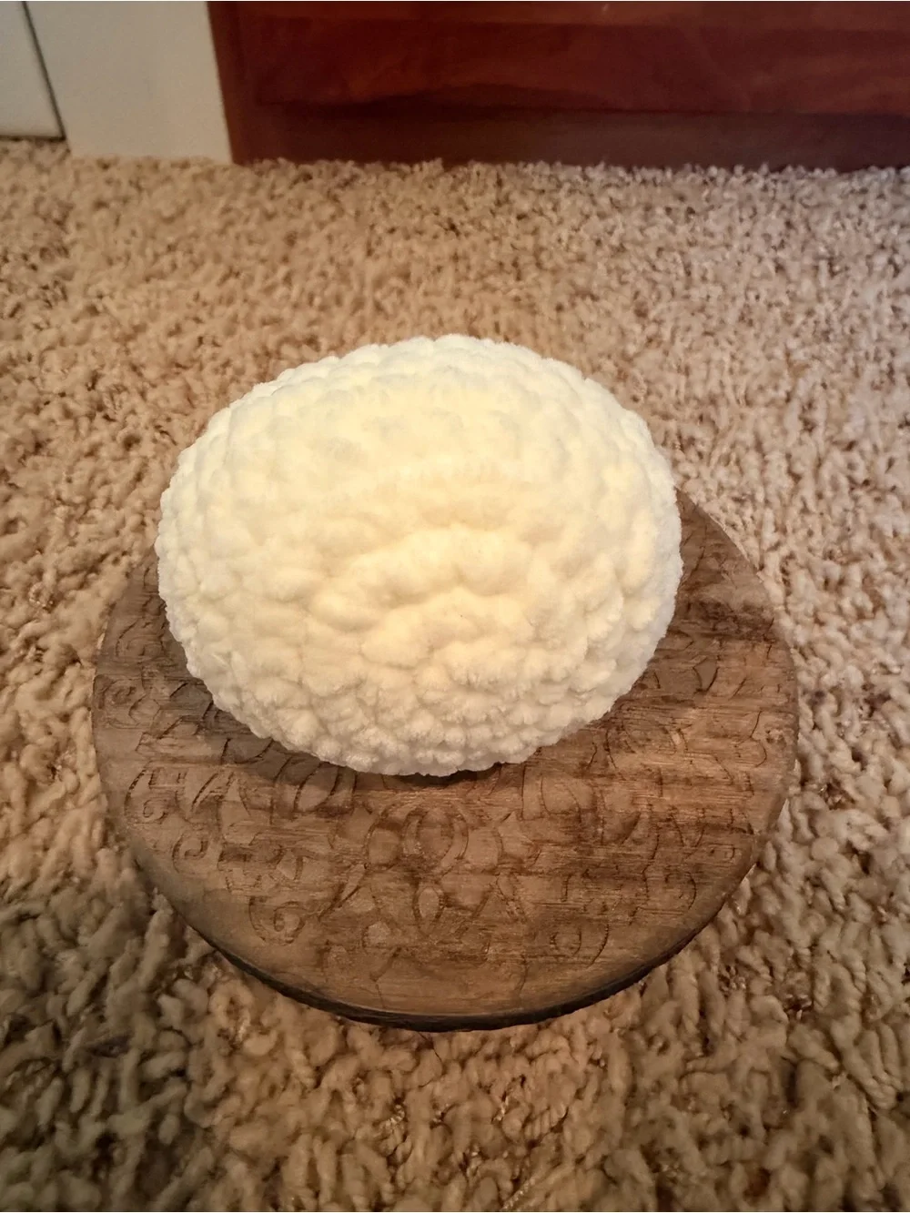 Handmade Crochet Chicken- Cream and Brown